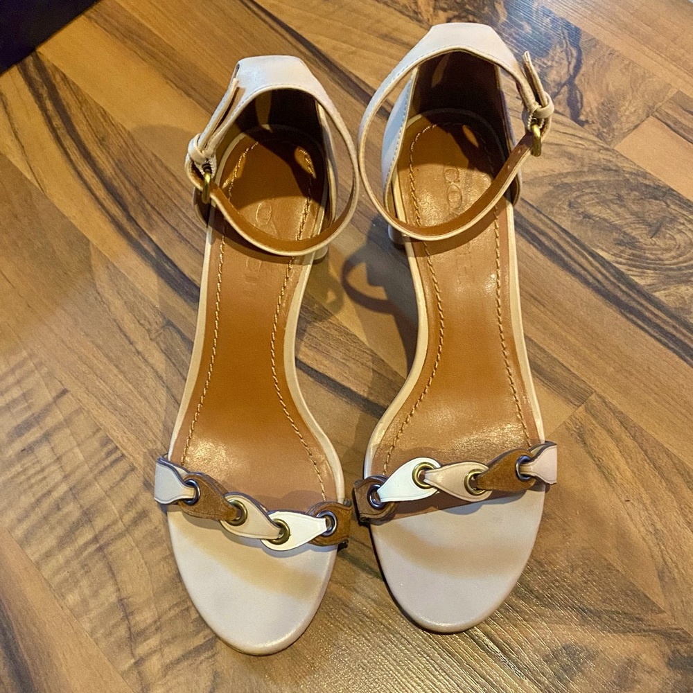 Coach HEEL SNDL CLL Leather sz 7